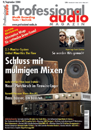 Professional audio Magazin September 2008